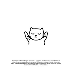 Minimalist Line Art Depicting Serene Cat in Gentle Hands, Evoking Comfort and Affection, Perfect for Pet-Related Designs and Animal-Themed Creative Projects