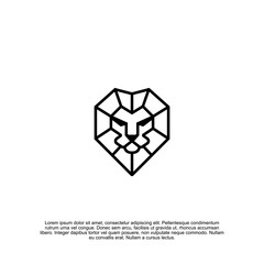 Geometric Lion Head Logo Concept: A Minimalist Design Showcasing Strength, Power, and Modernity, Perfect for Branding, Mascot, or Emblem Designs, with Bold Lines and Angular Shapes
