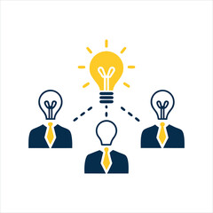 Three Light Bulbs Representing Effective Business Idea Concept