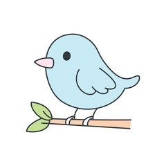 Cute cartoon Bird coloring book illustration vector design templates simple and modern