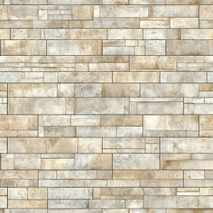 Fototapeta premium tan stone masonry barrier - Seamless , pattern , background , tile
