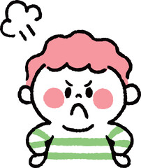 怒っている男の子