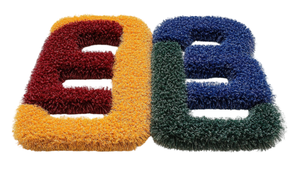 Multicolor textured letters design