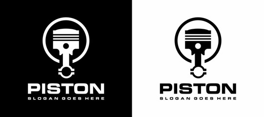 vehicle piston engine vector logo