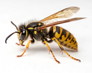 Wasp Isolated on White Background