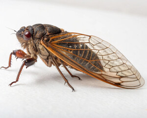 Cicada Isolated on White Background