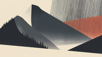 Vertical misty blue abstract minimalist nature landscape online web or app background graphic backdrop marketing advertising wallpaper. minimalist. Illustration