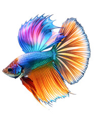 Fototapeta premium Stunning Betta Fish Displaying Colors