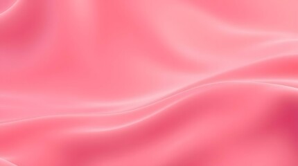 Fototapeta premium Soft pink satin fabric with a luxurious flowing texture and smooth wave pattern elegant textile background.