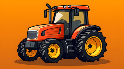 Obraz premium Tractor Logo Icon Vector Illustration for Agriculture Business Branding