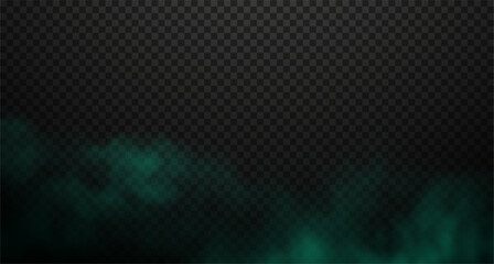 Realistic spooky, toxic green smoke, steam, vapor.