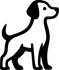 Obraz premium Vector Silhouette of Dog Logo on White Background