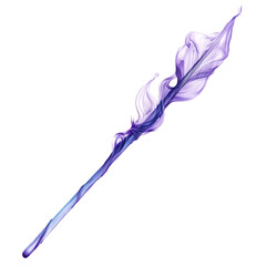 Artistic Arrow with Fluid Design in Vivid Periwinkle Isolated on Transparent Background