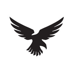 Obraz premium eagle logo vector Bold and clean eagle logo vector, with sharp lines and a strong silhouette 
