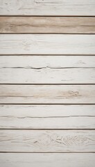 Fototapeta premium Vintage whitewashed wood background with chalky off-white tones and distressed pine grain.