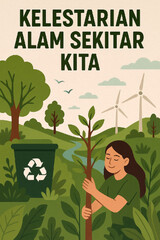 our nature recycling poster