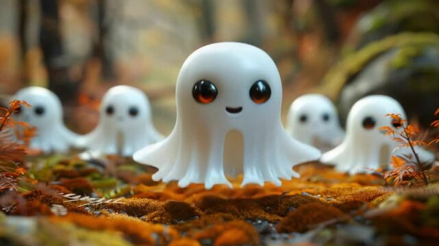 cute hellowen ghost characters