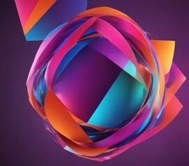 Abstract vibrant shapes, geometric gradients, dynamic lines,  pattern,  modern design,  overlay