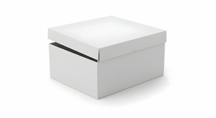 Naklejka premium Blank white cardboard box