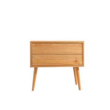recommend clip art: Two drawer wooden nightstand isolated on transparent background