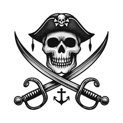 Pirate skull and crossbones