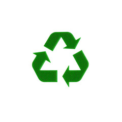 Green recycle symbol isolated on transparent background