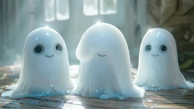 cute hellowen ghost characters