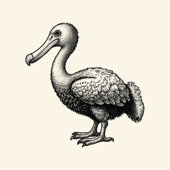 Vector illustration of a dodo sketch
