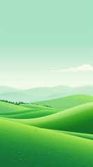 Obraz premium Bucolic Green Hills green landscape outdoors.