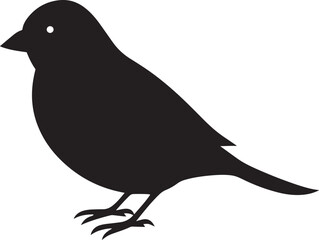 Simple Silhouette Bird: A clean, minimalist silhouette of a bird against a stark backdrop, offering a versatile visual element suitable for a wide range of design purposes.