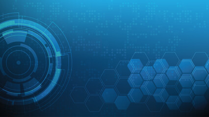 Blue Futuristic Abstract technology background Hi-tech system concept vector illustration