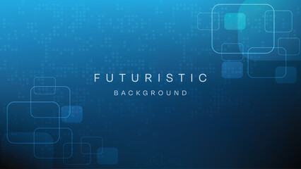 Blue Futuristic Abstract technology background Hi-tech system concept vector illustration