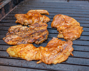 Grilled Chicken on Charcoal BBQ