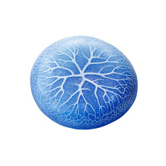 Abstract Blue Orb with Intricate Vein-like Pattern