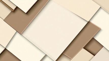 Clean luxury wishcard layered bronze geometry over warm ivory base abstract modern design no text Adobe Stock compliant