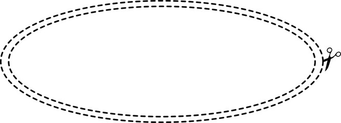 Cutting scissors set circle shape