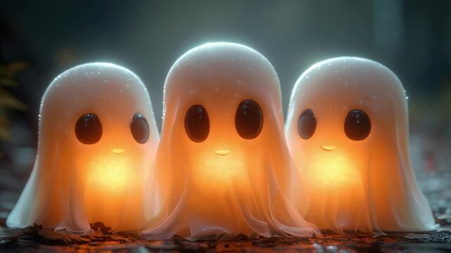 cute hellowen ghost characters