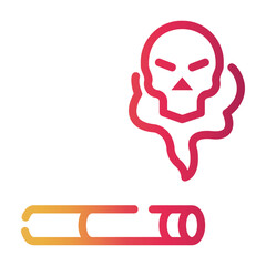 smoking kills you Line Gradient Icon