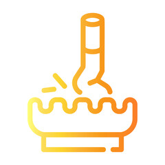 ash tray Line Gradient Icon