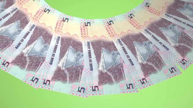 Lyrical Looping Design 5 Leone Curency of Sierra Leone