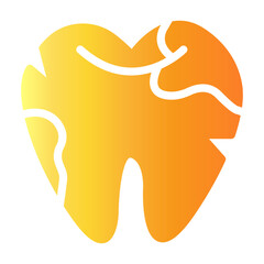 broken tooth Gradient icon
