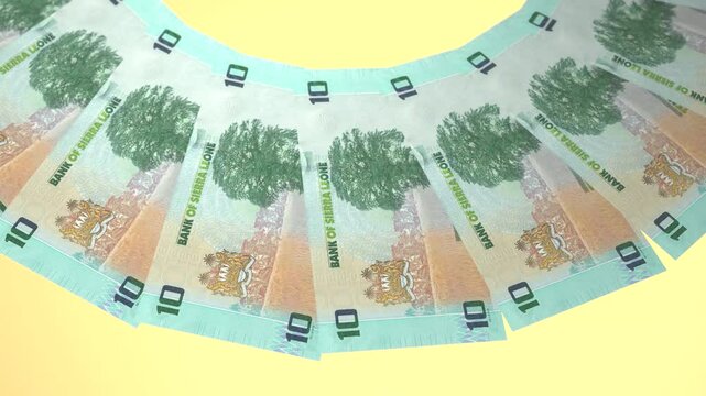 Lyrical Looping Design 10 Leone Curency of Sierra Leone