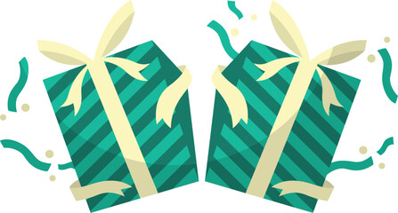 Illustration Birthday Flat Decoration. Colorful Celebration Element Concept Isolated