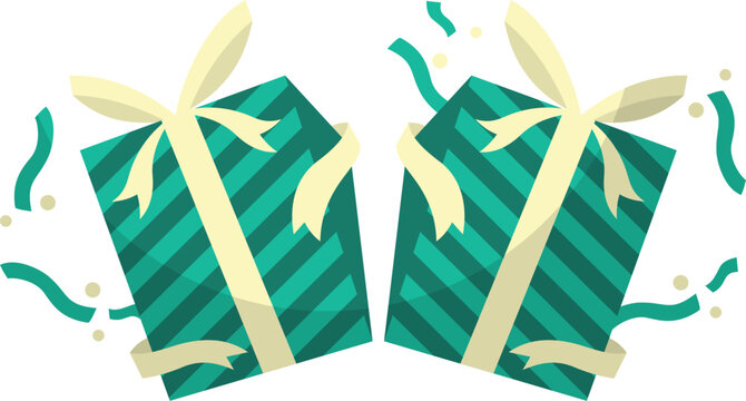 Illustration Birthday Flat Decoration. Colorful Celebration Element Concept Isolated