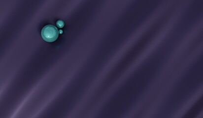 Dark fabric, shiny, background, simple, luxury, beads, round, background, charm, material, satin, 3d illustration