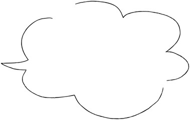 シンプルな手描きの吹き出しのイラスト