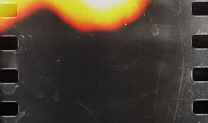 Vintage 8mm Film Frame Overlay with Grain and Light Leaks