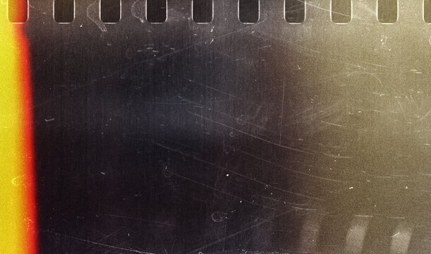 Vintage 8mm Film Frame Overlay with Grain and Light Leaks