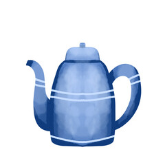 blue tea pot