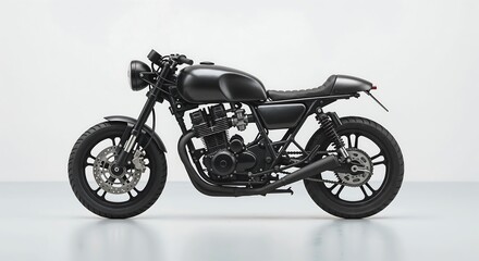Fototapeta premium Miniature Motorcycle A Detailed Look at a Classic Cafe Racer Design
